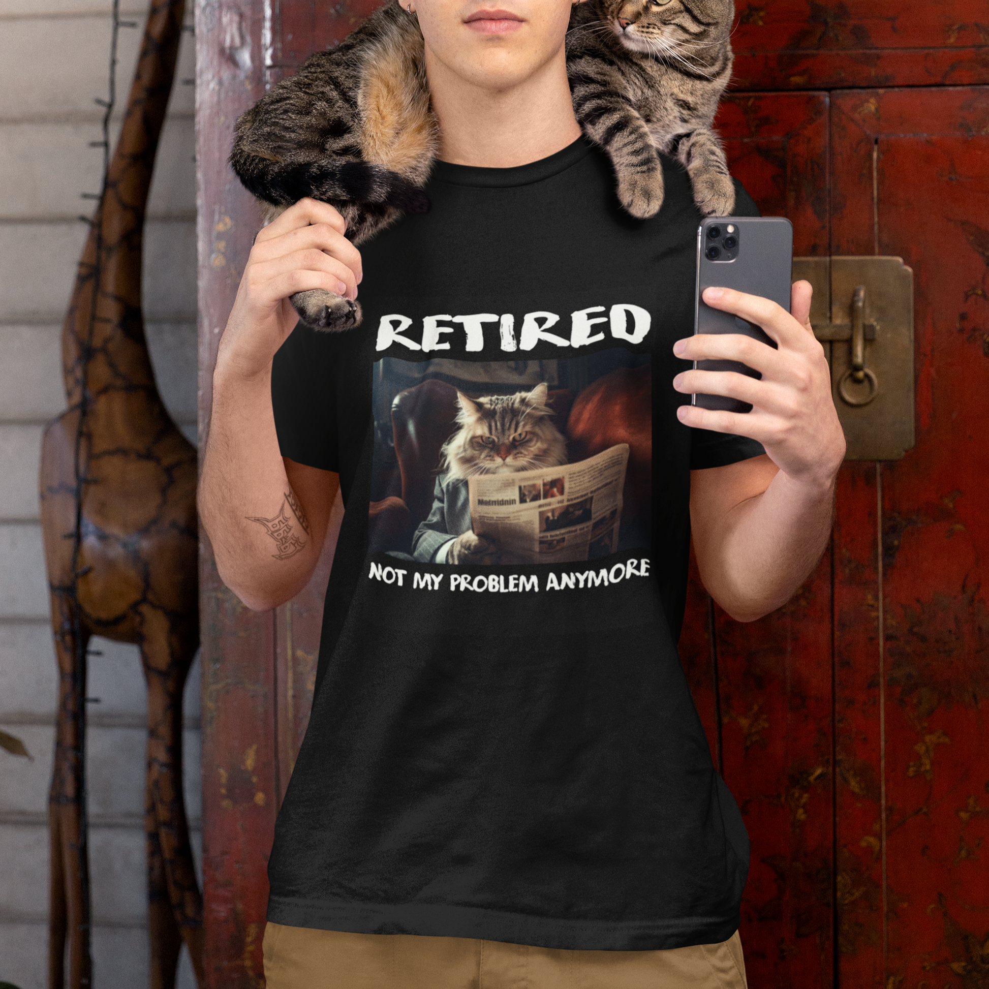 retirement-t-shirt-funny-cat-retired-not-my-problem-anymore