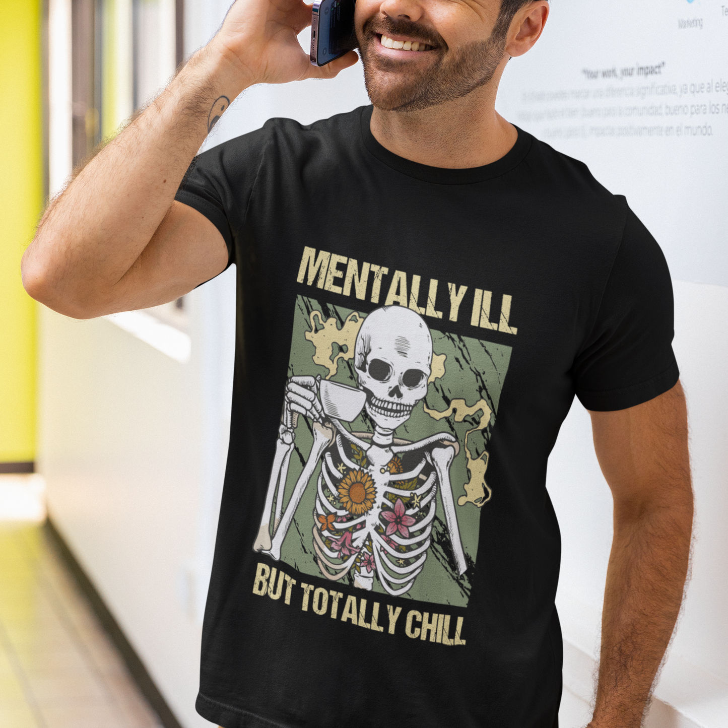 funny-skeleton-t-shirt-mentally-ill-but-totally-chill-drinking-coffee-lover-halloween-costume