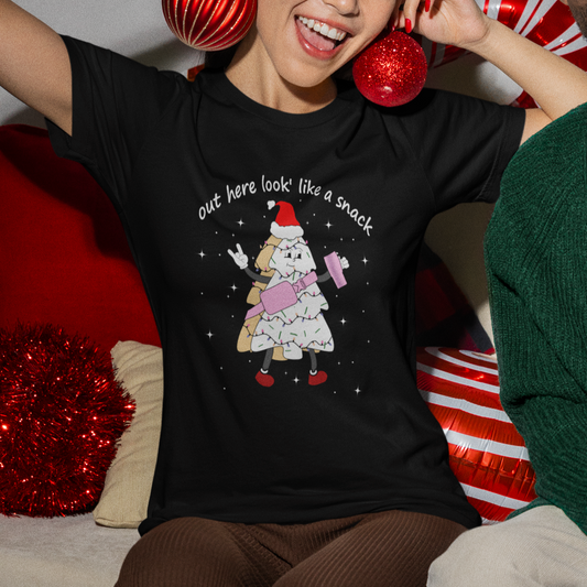 boujee-christmas-tree-cake-t-shirt-out-here-lookin-like-a-snack