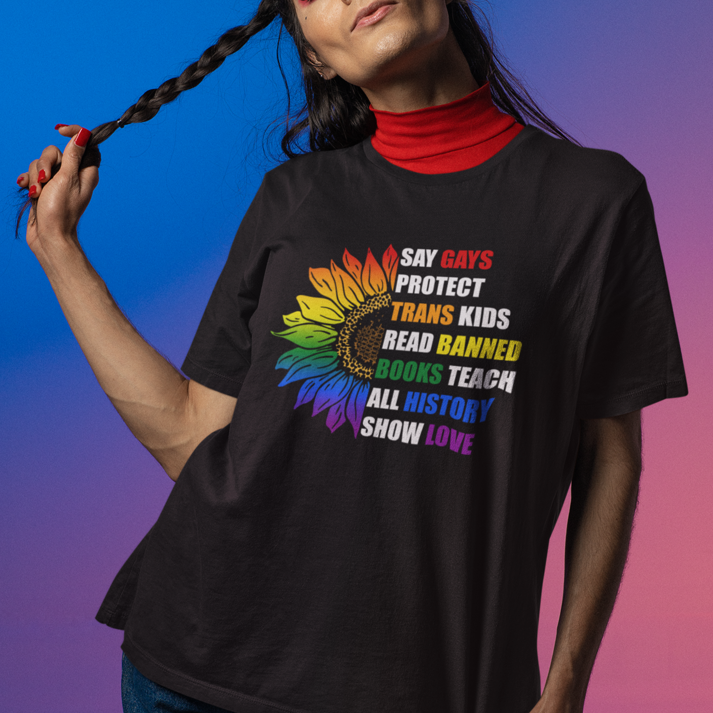 retro-groovy-t-shirt-say-gay-protect-trans-kids-read-banned-books-teach-history