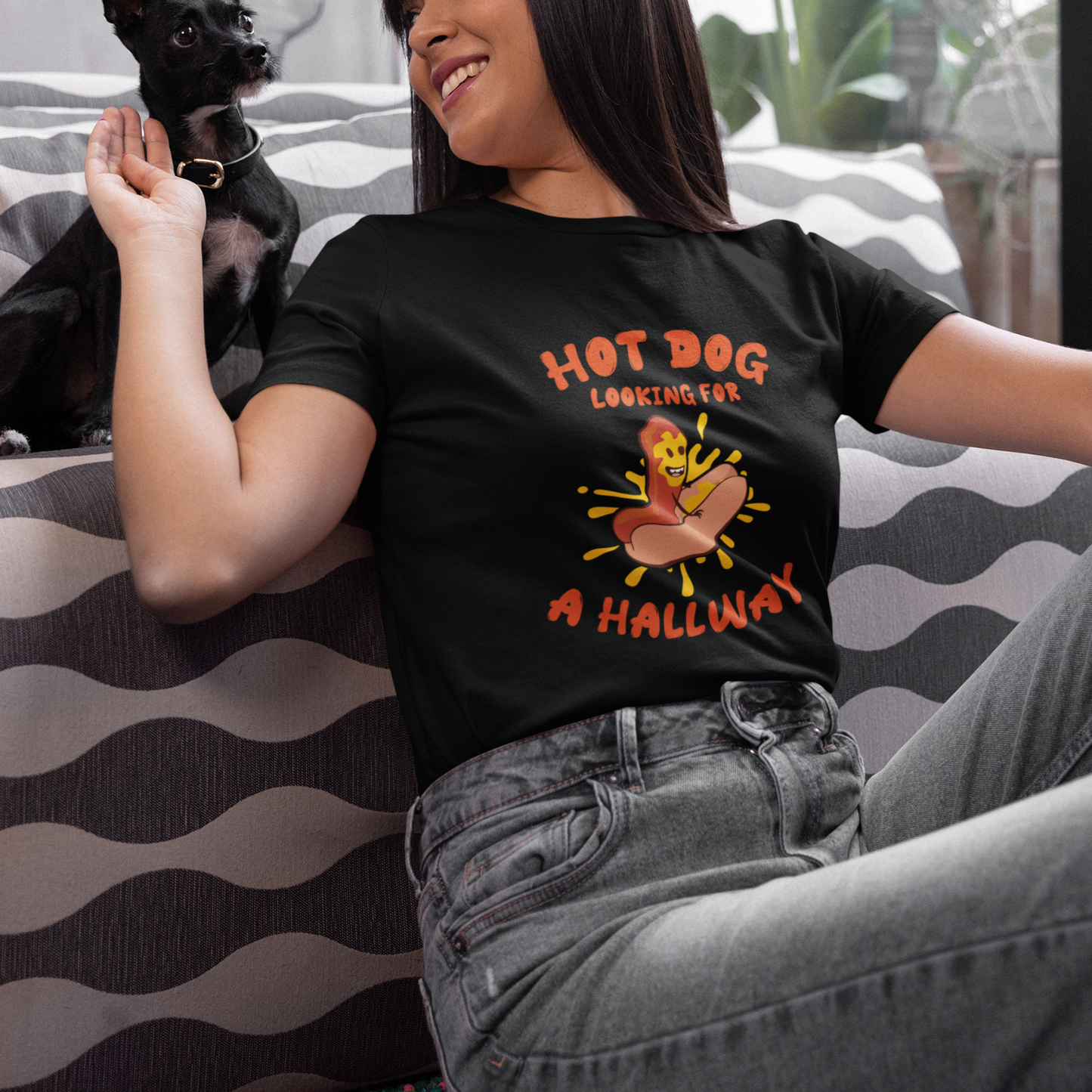 hot-dog-t-shirt-hot-dog-looking-for-a-hallway-funny-adult-joke-glizzy-slang