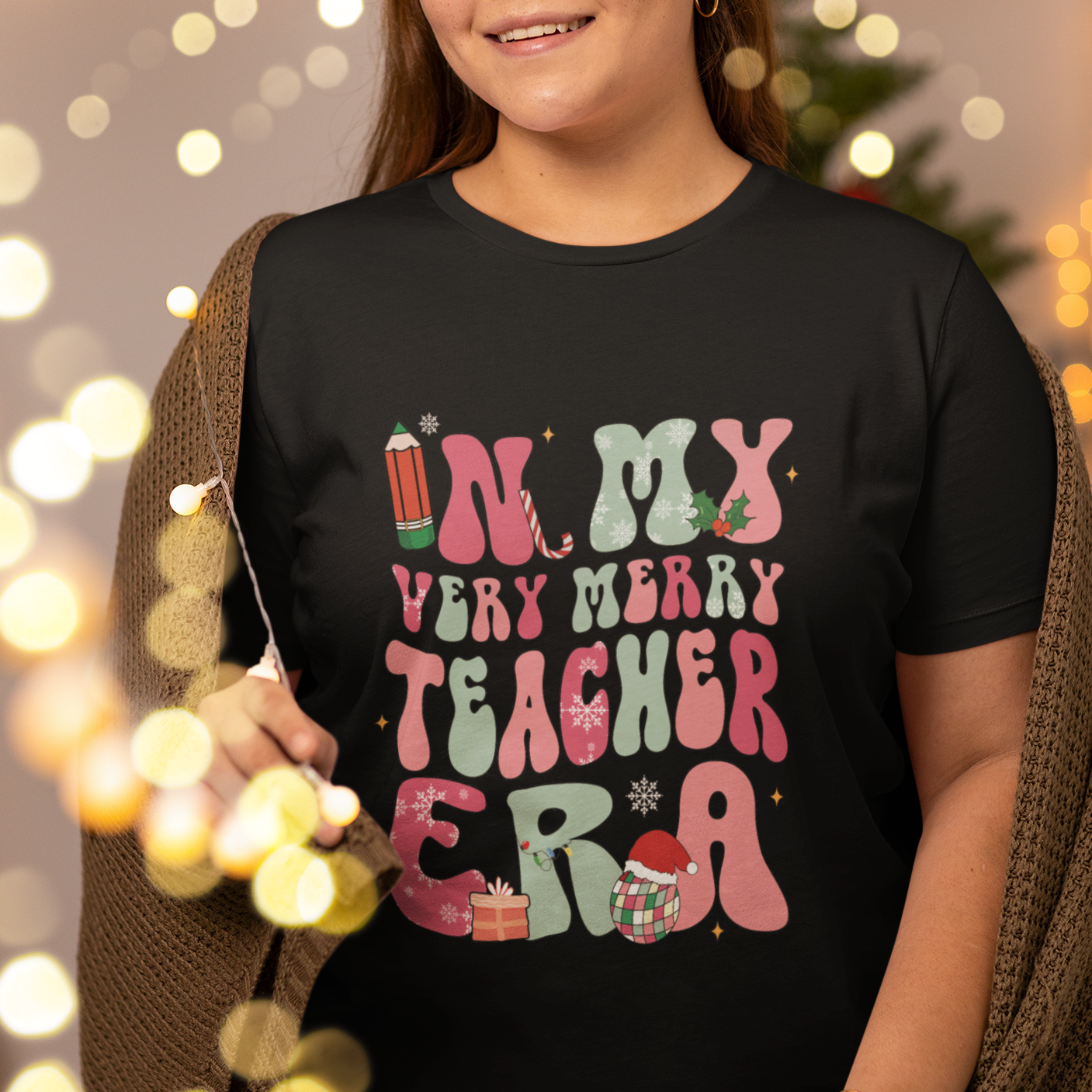 in-my-very-merry-teacher-era-xmas-groovy-christmas-t-shirt