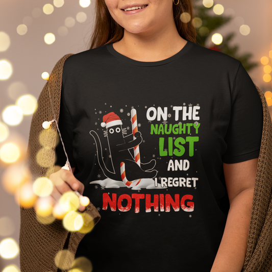 on-the-naughty-list-and-i-regret-nothing-funny-cat-lover-t-shirt