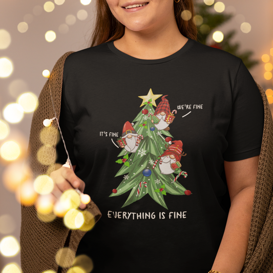 its-fine-were-fine-everythings-fine-funny-gnomies-t-shirt-with-christmas-tree