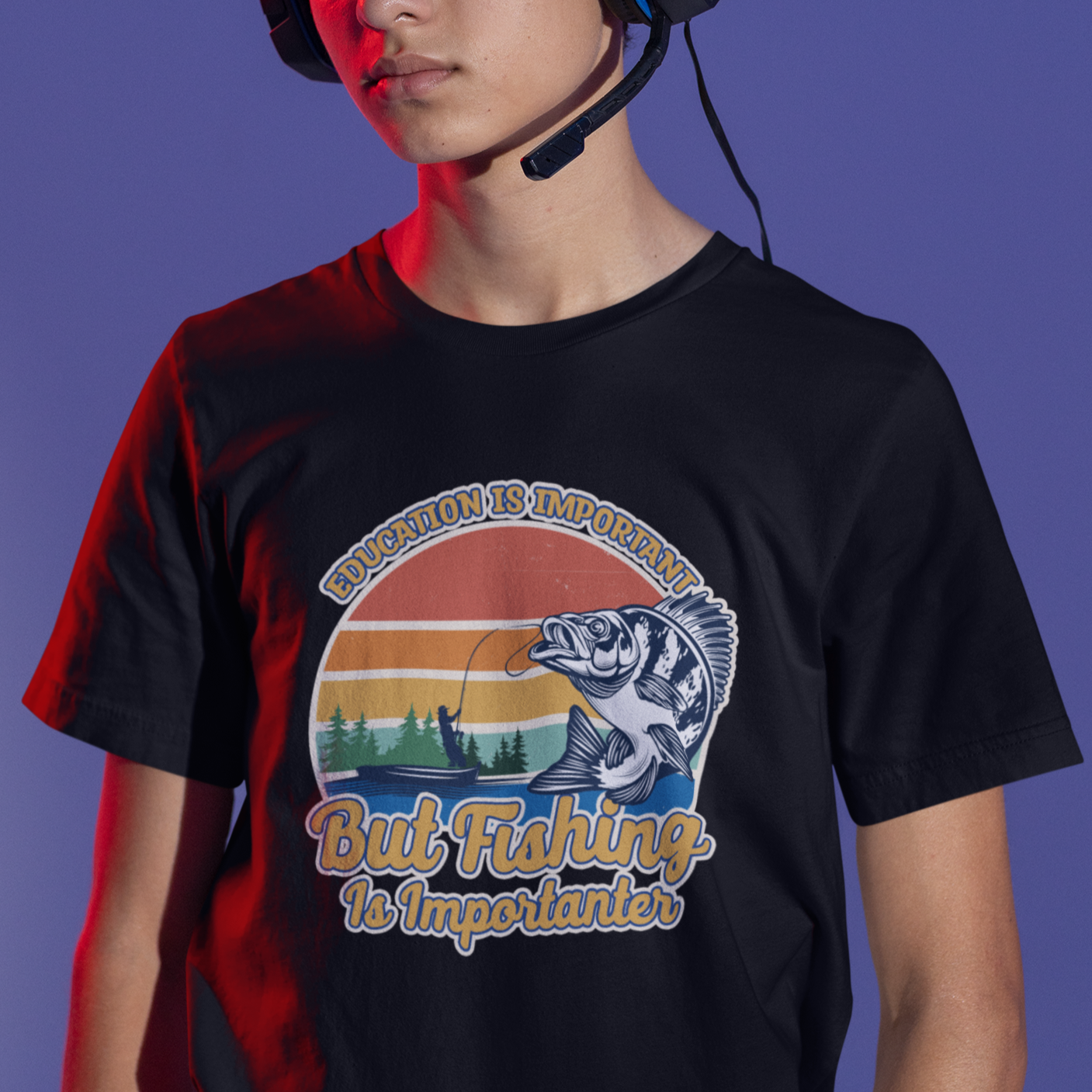 funny-fishing-t-shirt-education-is-important-but-fishing-is-importanter-boat-fishing-fishing-hobbies-funny-fishing-gifts-for-men-fisherman