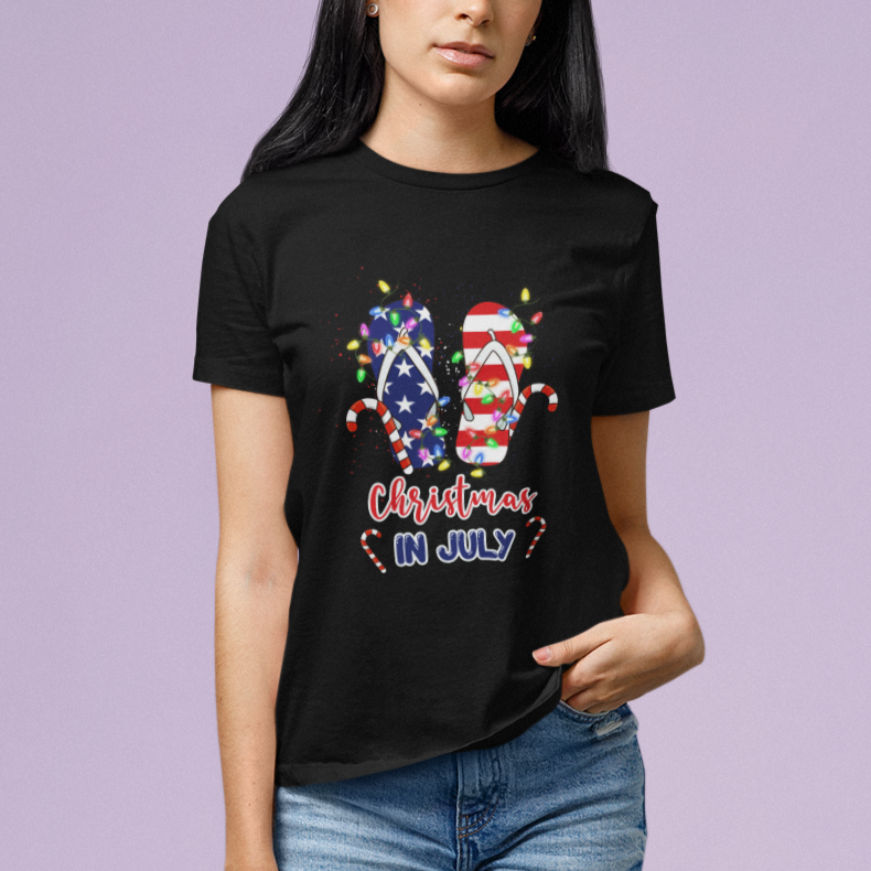 christmas-in-july-t-shirt-xmas-in-july-flip-flops-xmas-lights-beach-lovers-summer