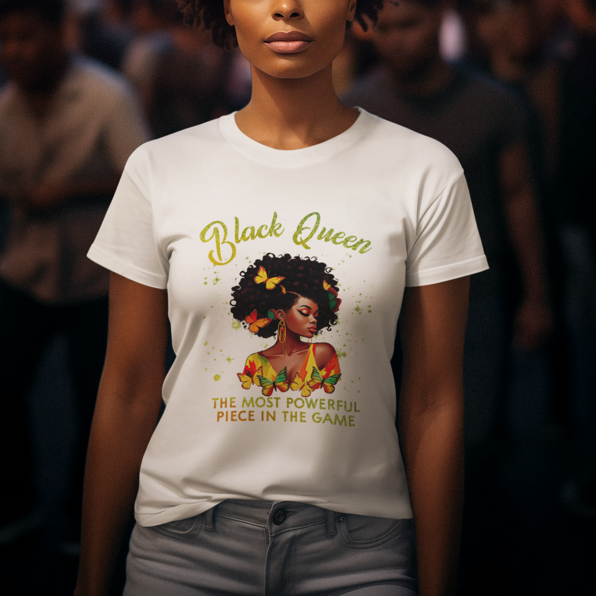 black-queen-the-most-powerful-piece-in-the-game-melanin-girl-butterfly-t-shirt