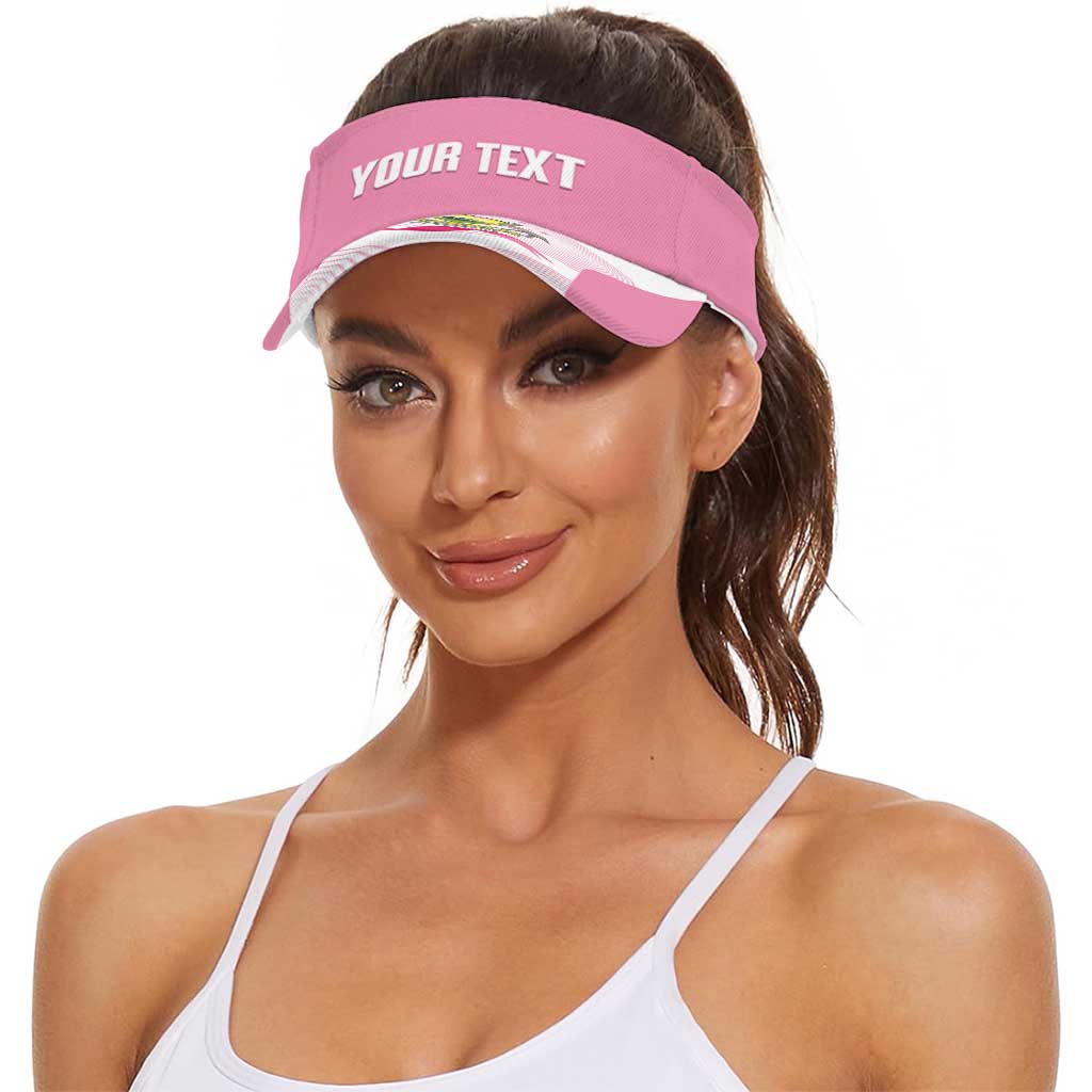 Bowls Australia Breast Cancer Personalised Sun Visor Cap Pink Ribbon Curve Sporty
