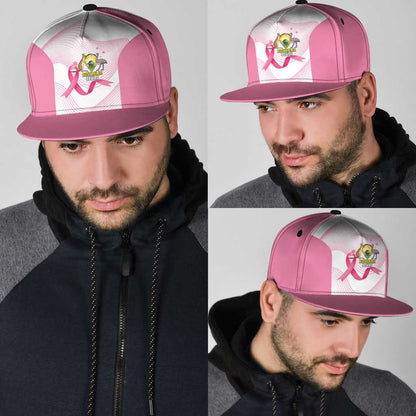 Bowls Australia Breast Cancer Snapback Cap Pink Ribbon Curve Sporty