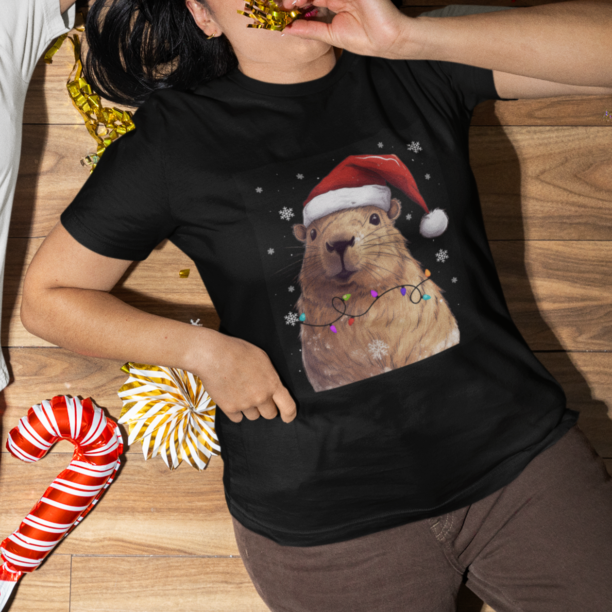 capybara-christmas-t-shirt-funny-santa-capy-meme-xmas-vibe