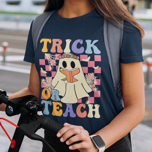 halloween-teacher-t-shirt-trick-or-teach-retro-floral-ghost-funny-halloween-teacher-1