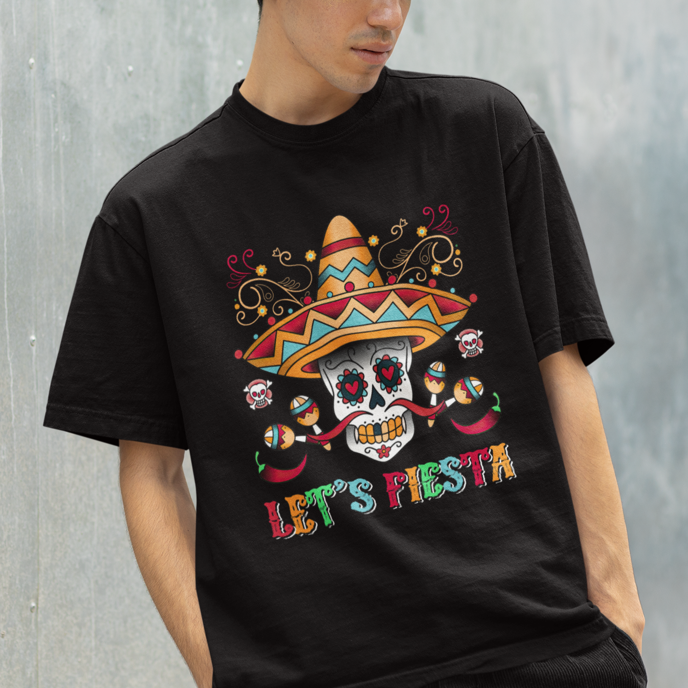 funny-cinco-de-mayo-t-shirt-cinco-de-mayo-lets-fiesta-mexican-sugar-skull-mexican-party-ts02