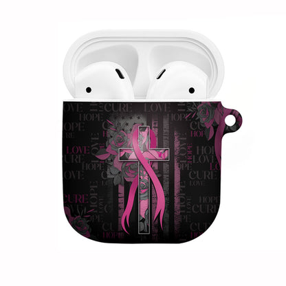 American Breast Cancer Support AirPods Case Hope And Cure Cross