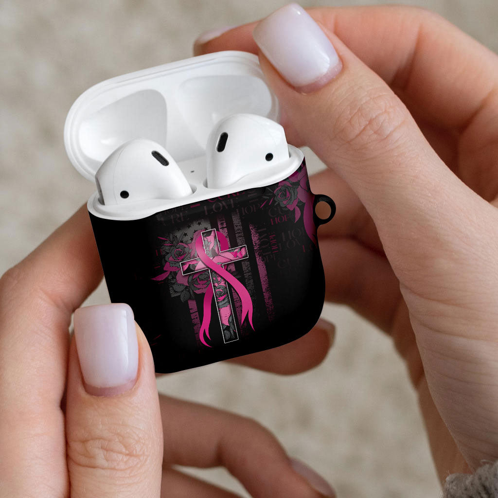 American Breast Cancer Support AirPods Case Hope And Cure Cross