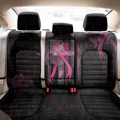 American Breast Cancer Support Back Car Seat Cover Hope And Cure Cross