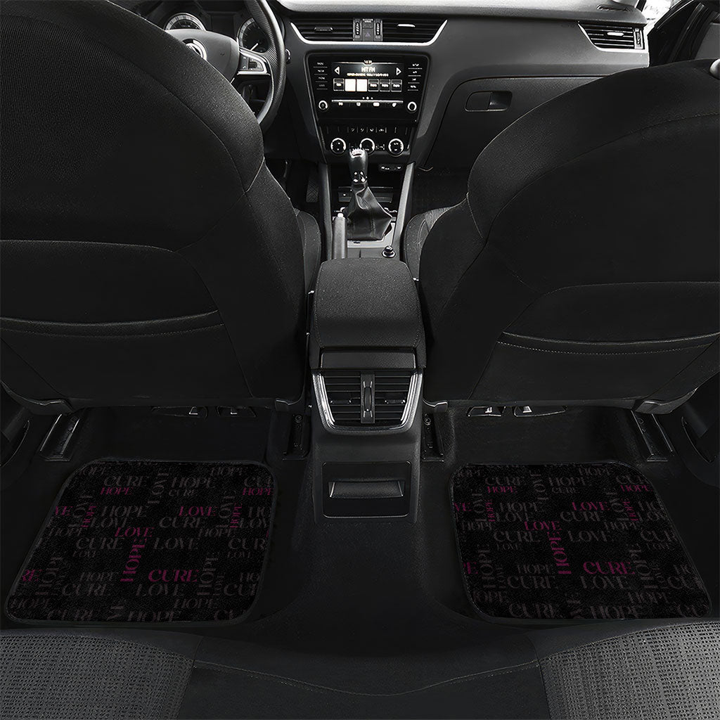 Personalized American Breast Cancer Support Car Mats Hope And Cure Cross