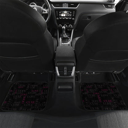 Personalized American Breast Cancer Support Car Mats Hope And Cure Cross