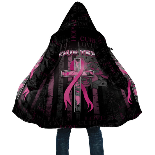 Personalized American Breast Cancer Support Cloak Hope And Cure Cross