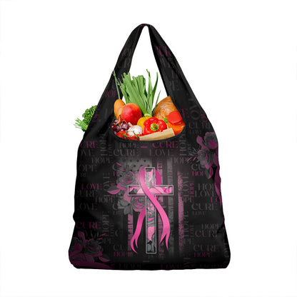 American Breast Cancer Support Grocery Bag Hope And Cure Cross