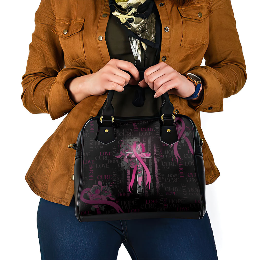 American Breast Cancer Support Shoulder Handbag Hope And Cure Cross