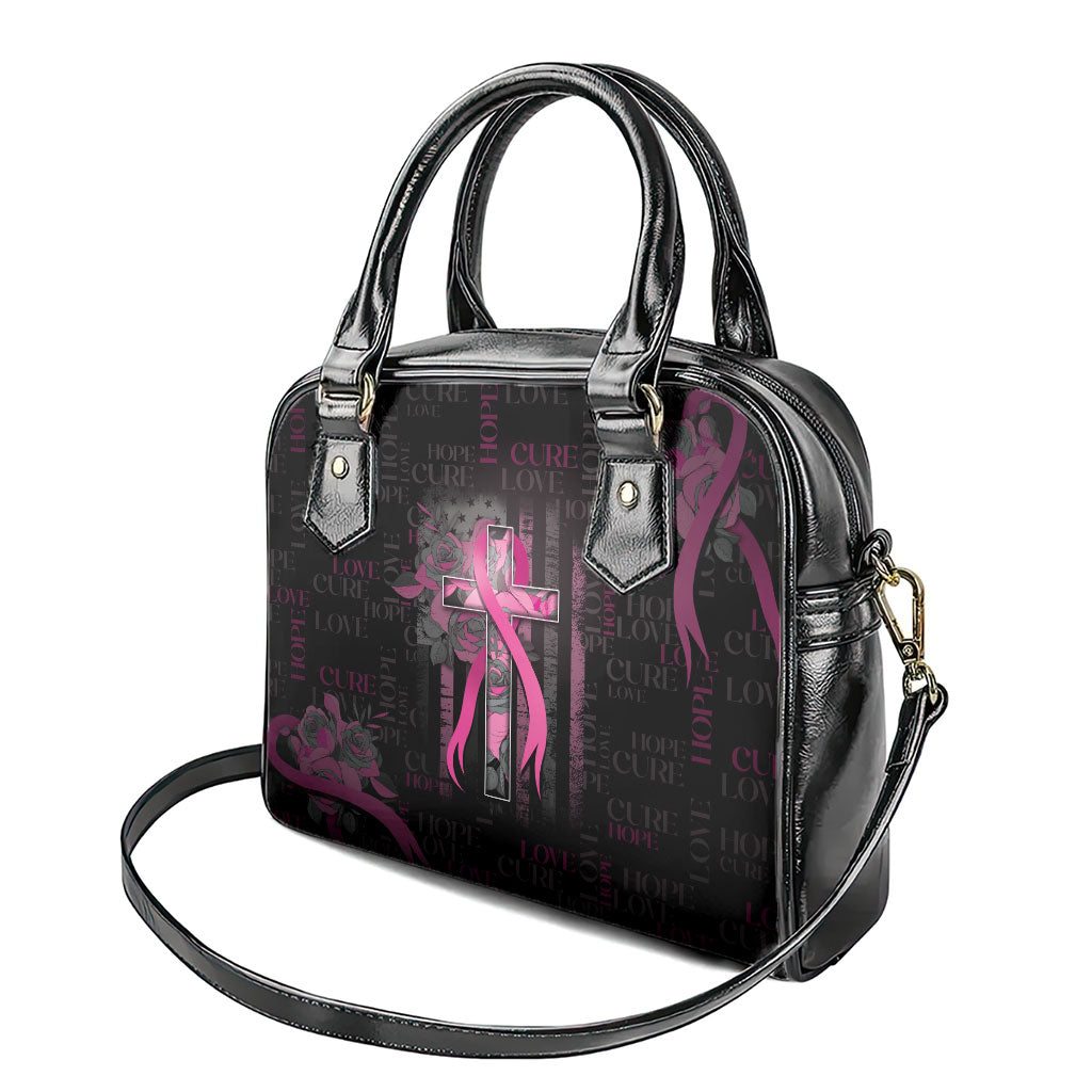 American Breast Cancer Support Shoulder Handbag Hope And Cure Cross