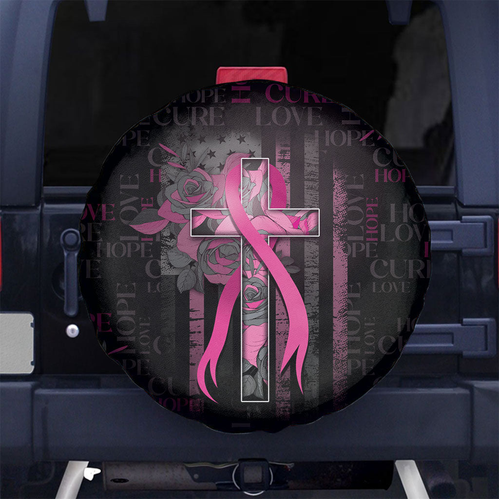 American Breast Cancer Support Spare Tire Cover Hope And Cure Cross