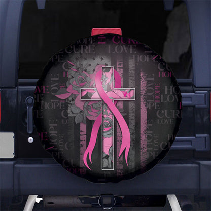 American Breast Cancer Support Spare Tire Cover Hope And Cure Cross