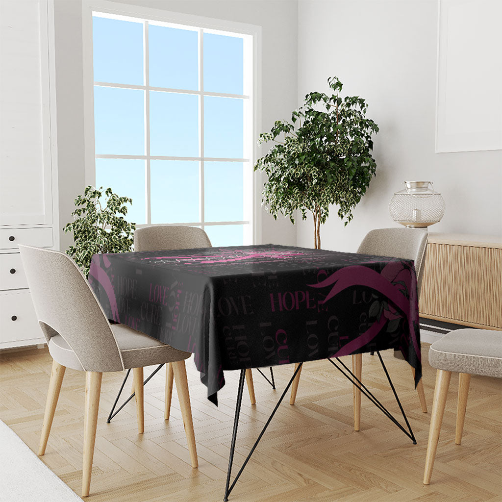 American Breast Cancer Support Tablecloth Hope And Cure Cross
