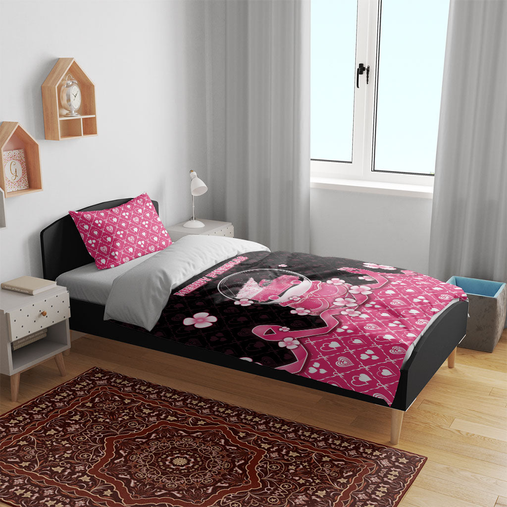 Breast Cancer Christmas Support Bedding Set Merry Pinkmas