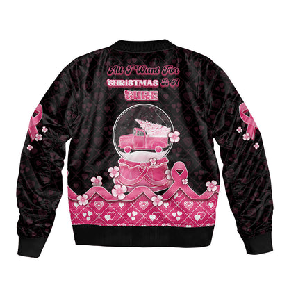 Breast Cancer Christmas Support Bomber Jacket Merry Pinkmas