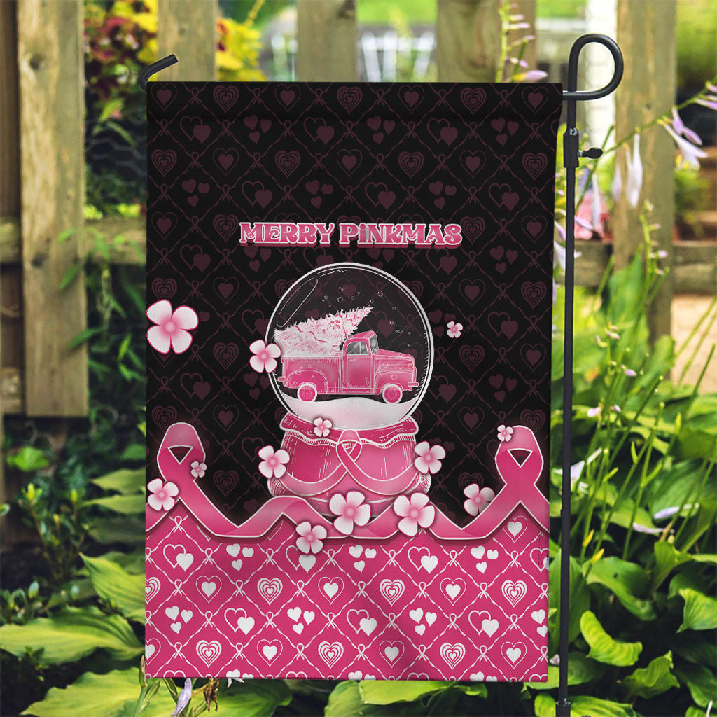 Breast Cancer Christmas Support Garden Flag Merry Pinkmas