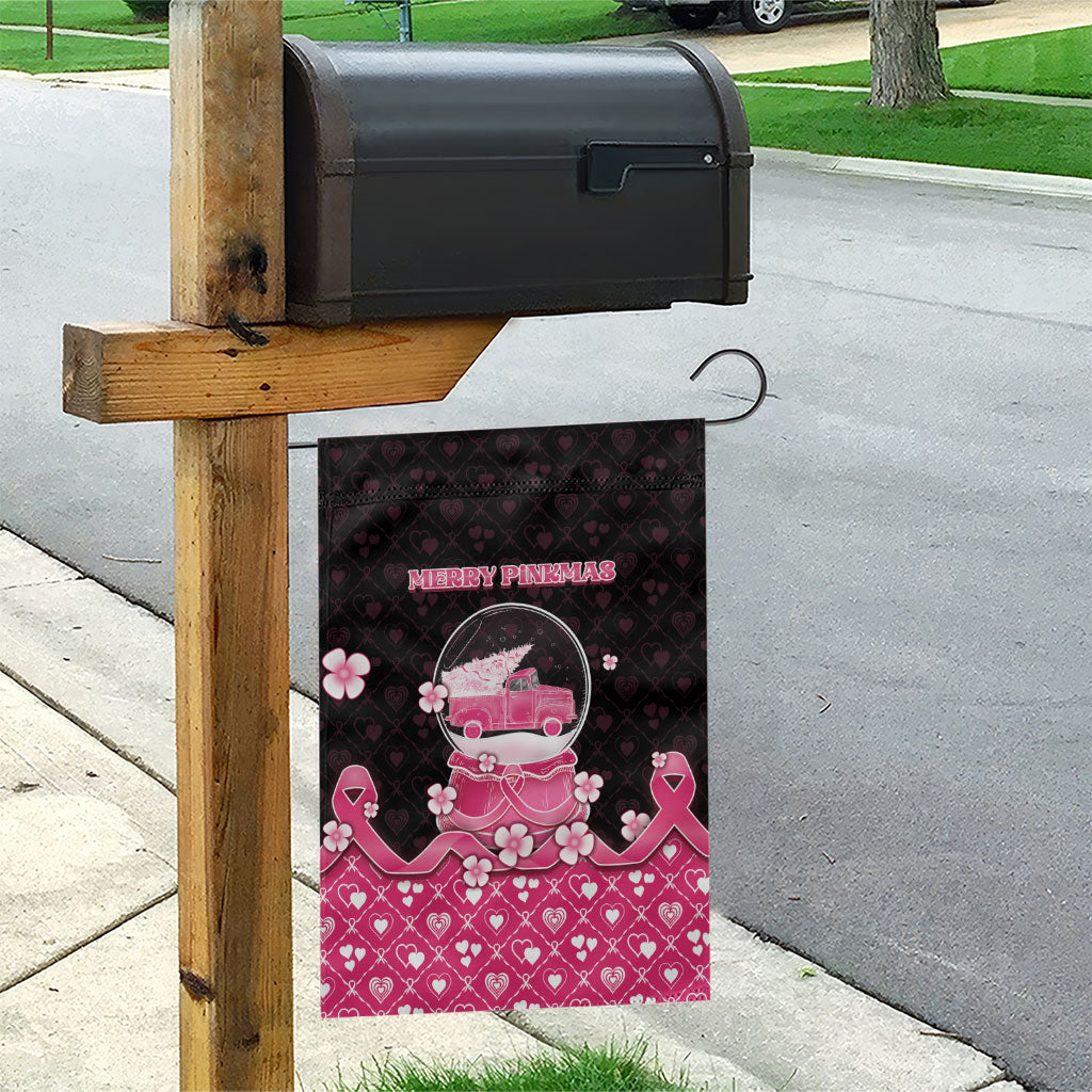 Breast Cancer Christmas Support Garden Flag Merry Pinkmas