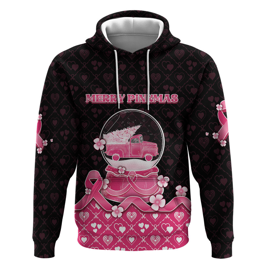 Breast Cancer Christmas Support Hoodie Merry Pinkmas