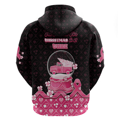 Breast Cancer Christmas Support Hoodie Merry Pinkmas