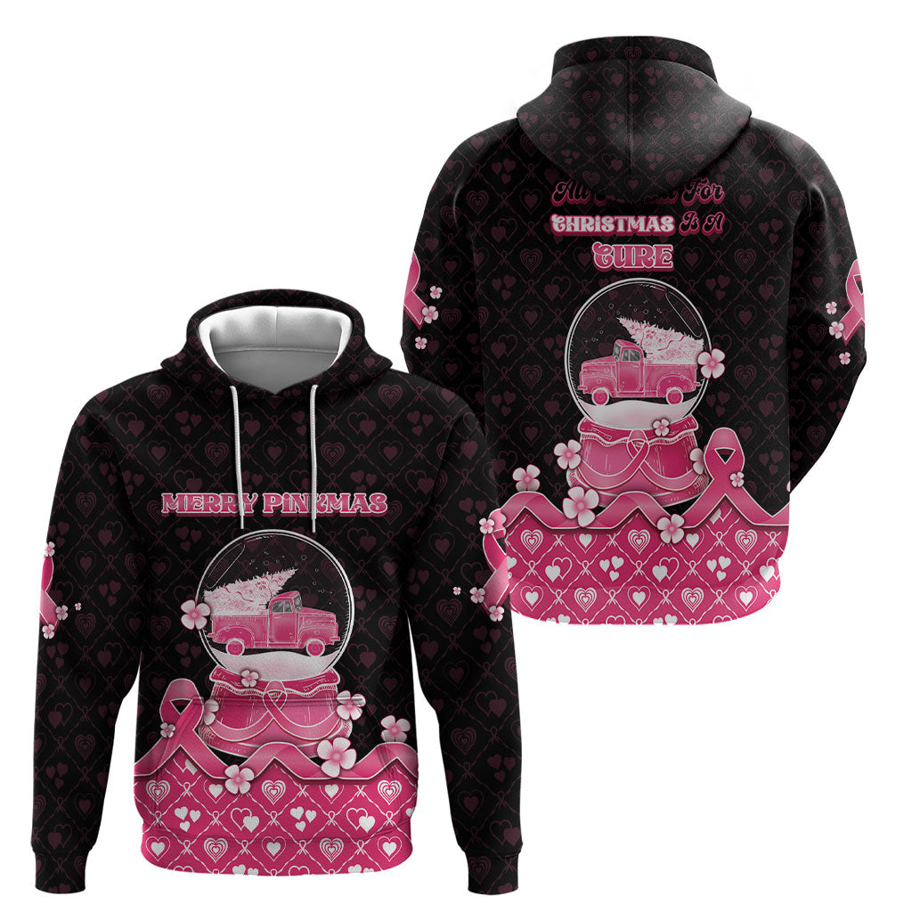 Breast Cancer Christmas Support Hoodie Merry Pinkmas