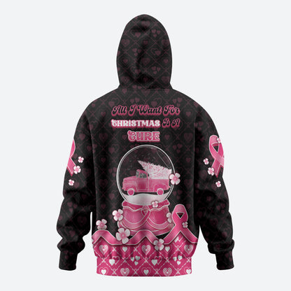 Breast Cancer Christmas Support Hoodie Merry Pinkmas