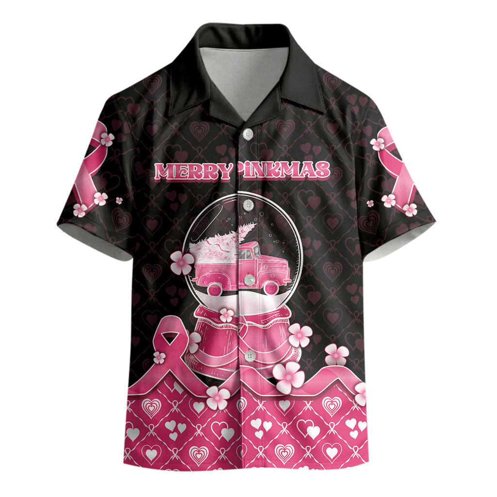 Breast Cancer Christmas Support Kid Hawaiian Shirt Merry Pinkmas
