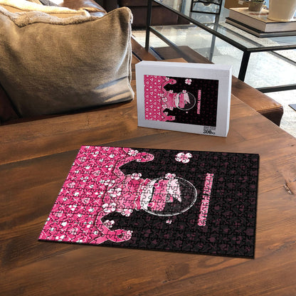 Breast Cancer Christmas Support Puzzle Merry Pinkmas