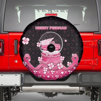 Breast Cancer Christmas Support Spare Tire Cover Merry Pinkmas