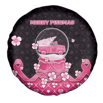 Breast Cancer Christmas Support Spare Tire Cover Merry Pinkmas