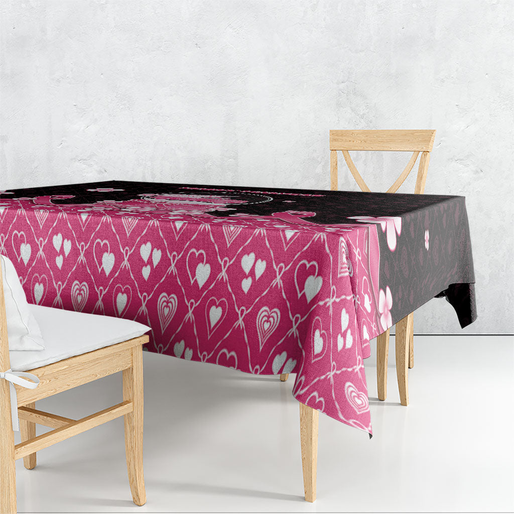 Breast Cancer Christmas Support Tablecloth Merry Pinkmas