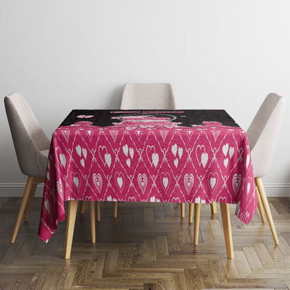 Breast Cancer Christmas Support Tablecloth Merry Pinkmas