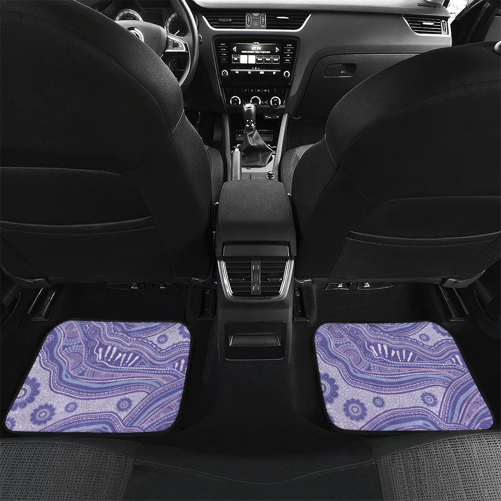 Epilepsy Support Car Mats Purple Ribbon Butterfly And Brain Aboriginal Art