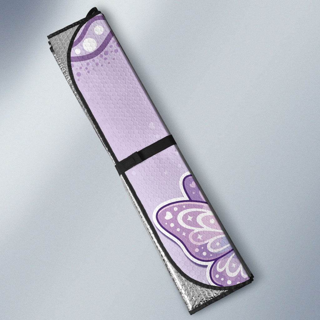 Epilepsy Support Auto Sun Shade Purple Ribbon Butterfly Cute Style