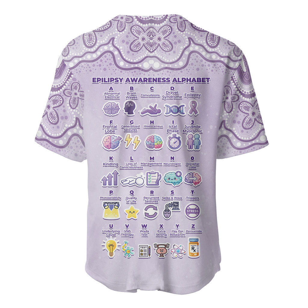 Personalised Epilepsy Support Baseball Jersey Purple Ribbon Butterfly Cute Style