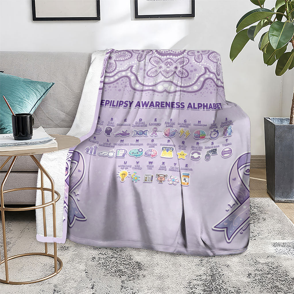 Epilepsy Support Blanket Purple Ribbon Butterfly Cute Style