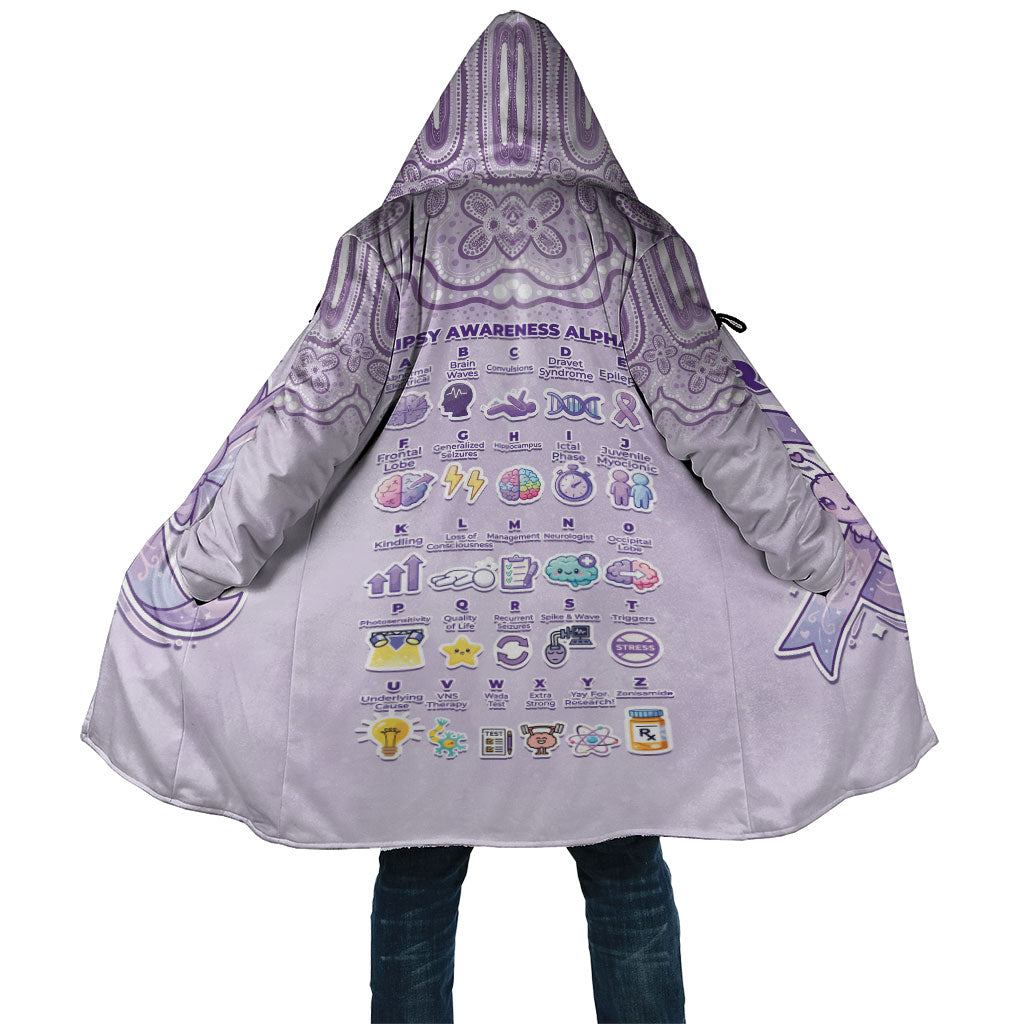 Personalised Epilepsy Support Cloak Purple Ribbon Butterfly Cute Style
