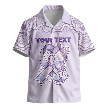 Personalised Epilepsy Support Kid Hawaiian Shirt Purple Ribbon Butterfly Cute Style