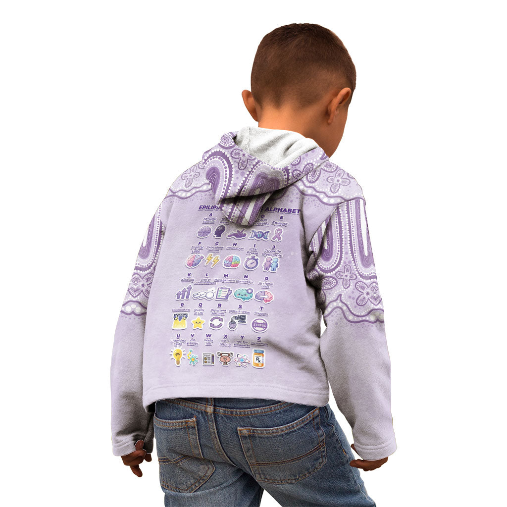 Personalised Epilepsy Support Kid Hoodie Purple Ribbon Butterfly Cute Style