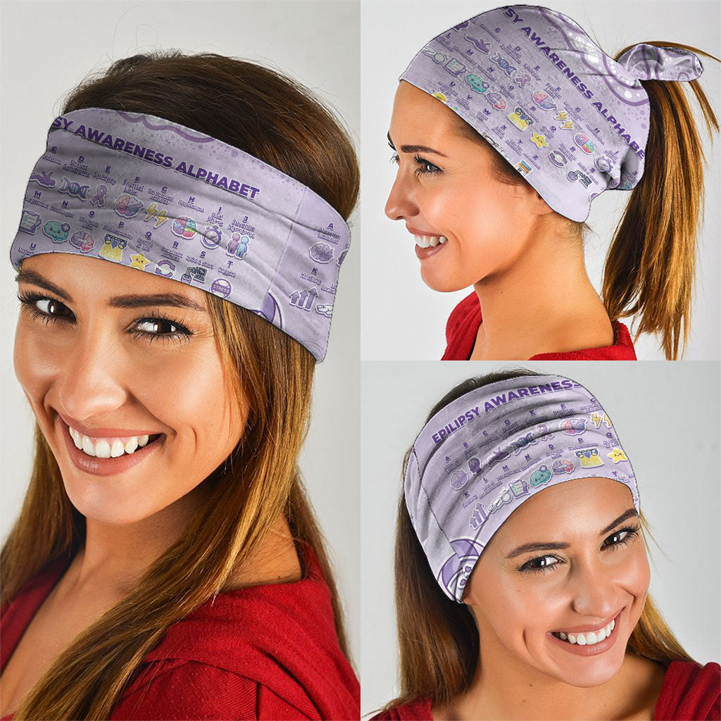Epilepsy Support Neck Gaiter Purple Ribbon Butterfly Cute Style